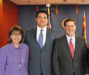 From Left to Right: MA V.P Margie Emmermann, Sinaloa Governor  Mario López Valdez and Arizona Governor Doug Ducey